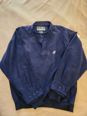 Zero Restriction Men's 1/4 Snap‎ Pullover Golf Jacket Navy Blue • USA • Large